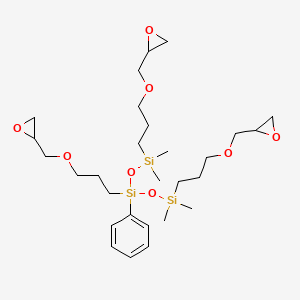 Chemical structure of TRIS(GLYCIDOXYPROPYLDIMETHYLSILOXY)PHENYLSILANE
