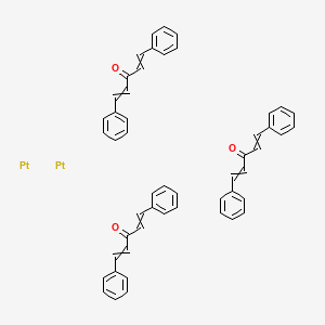 Chemical structure of Tris(dibenzylideneacetone)diplatinum(0)