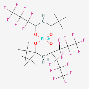 Chemical structure of Tris(6,6,7,7,8,8,8-heptafluoro-2,2-dimethyl-3,5-octanedionato)europium(III)