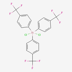 Chemical structure of Tris(4-trifluoromethylphenyl)bismuth Dichloride