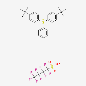 Chemical structure of Tris(4-tert-butylphenyl)sulfonium perfluorobutanesulfonate