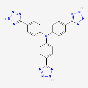 Chemical structure of Tris(4-(2H-tetrazol-5-yl)phenyl)amine