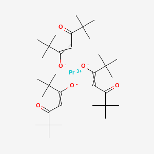 Chemical structure of Tris(2,2,6,6-tetramethyl-3,5-heptanedionato)praseodymium(III)