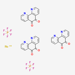 Chemical structure of Tris(1,10-phenanthroline-5,6-dione)ruthenium(II) bis