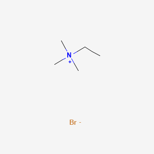 Chemical structure of Trimethylethylammonium Bromide