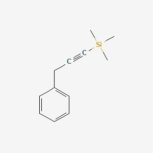 Chemical structure of trimethyl(3-phenylprop-1-yn-1-yl)silane