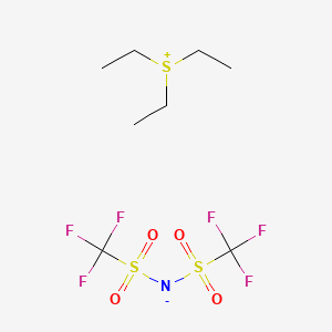 Chemical structure of Triethylsulfonium Bis(trifluoromethanesulfonyl)imide
