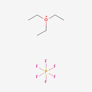 Chemical structure of Triethyloxonium hexafluorophosphate