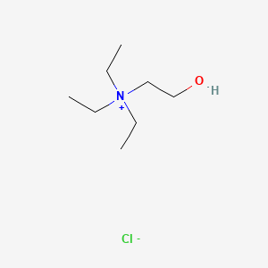 Chemical structure of Triethyl (2-hydroxyethyl) ammonium chloride