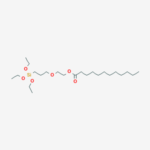 Chemical structure of TRIETHOXYSILYLPROPOXY(POLYETHYLENEOXY)DODECANOATE