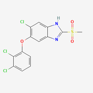 Chemical structure of Triclabendazole sulfone