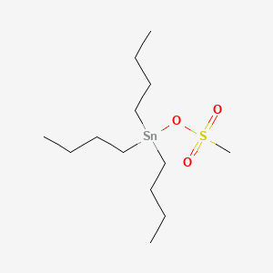 Chemical structure of tributylstannyl methanesulfonate