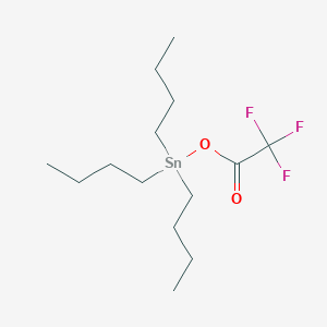 Chemical structure of tributylstannyl 2,2,2-trifluoroacetate