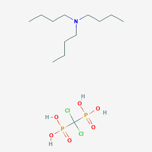 Chemical structure of Tributylamine (dichloromethylene)bis(phosphonate)