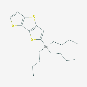 Chemical structure of Tributyl(dithieno[3,2-b:2',3'-d]thiophen-2-yl)stannane