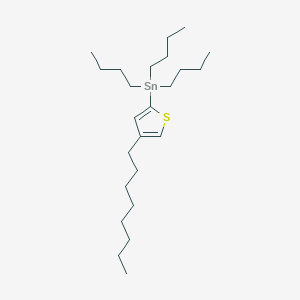 Chemical structure of Tributyl(4-octylthiophen-2-yl)stannane
