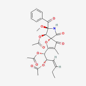Chemical structure of Triacetylpseurotin A