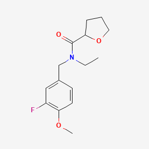 Chemical structure of trans-tert-butyl (2-(3-fluoro-4-methoxyphenyl)cyclopropyl)carbamate