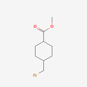 Chemical structure of trans-Methyl 4-(bromomethyl)cyclohexanecarboxylate