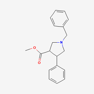 Chemical structure of Methyl 1-benzyl-4-phenylpyrrolidine-3-carboxylate