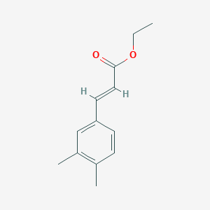 Chemical structure of trans-ethyl-3-(3,4-dimethylphenyl)acrylate