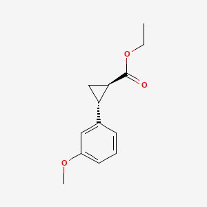 Chemical structure of Ethyl trans-2-(3-Methoxyphenyl)cyclopropanecarboxylate