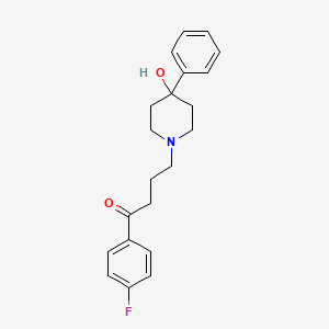 Chemical structure of Trans-ethyl -1-benzyl-4-(5-fluoro-2-methylphenyl)pyrrolidine-3-carboxylate