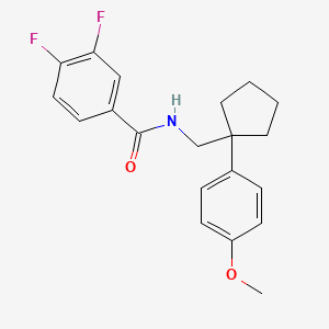 Chemical structure of Trans-ethyl -1-benzyl-4-(3,4-difluorophenyl)pyrrolidine-3-carboxylate