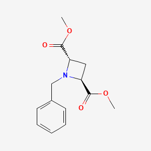Chemical structure of trans-Dimethyl 1-benzylazetidine-2,4-dicarboxylate