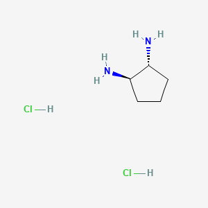 Chemical structure of trans-Cyclopentane-1,2-diamine dihydrochloride