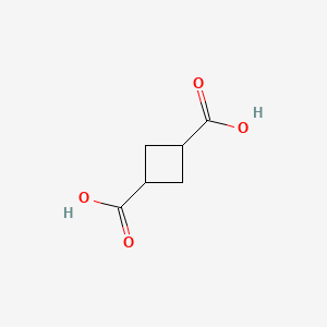 Chemical structure of cis-Cyclobutane-1,3-dicarboxylic acid