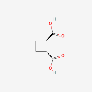 Chemical structure of Cyclobutane-1,2-dicarboxylic acid