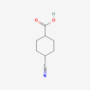 Chemical structure of Trans-4-cyanocyclohexanecarboxylic acid