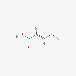 Chemical structure of 4-Chlorocrotonic acid