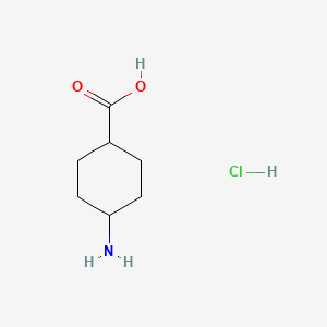 Chemical structure of 4-Aminocyclohexane-1-carboxylic acid hydrochloride