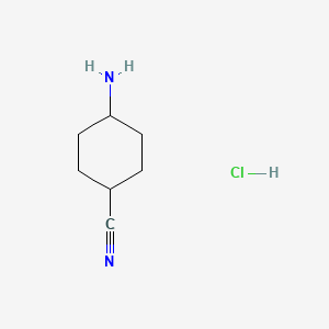 Chemical structure of trans-4-Aminocyclohexanecarbonitrile hydrochloride