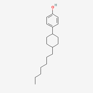 Chemical structure of 4-(trans-4-Heptylcyclohexyl)phenol