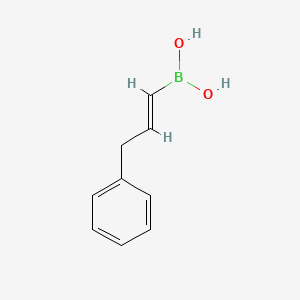 Chemical structure of trans-3-Phenylpropen-1-yl-boronic acid