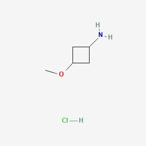 Chemical structure of 3-Methoxycyclobutan-1-amine hydrochloride