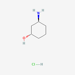 Chemical structure of trans-3-amino-cyclohexanol hydrochloride