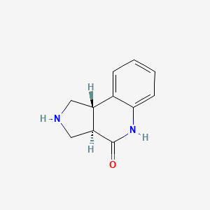 Chemical structure of Trans-3,3A,5,9B-Tetrahydro-1H-Pyrrolo[3,4-C]Quinolin-4(2H)-One