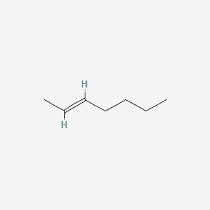 Chemical structure of trans-2-Heptene