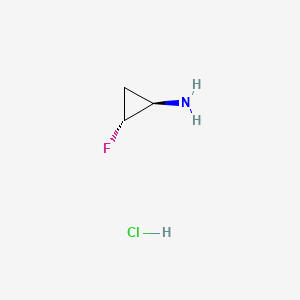 Chemical structure of trans-2-Fluorocyclopropanamine hydrochloride