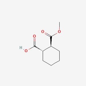 Chemical structure of trans-2-Carbomethoxycyclohexane-1-carboxyic acid