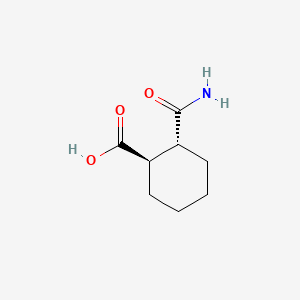 Chemical structure of trans-2-Carbamoylcyclohexanecarboxylic acid