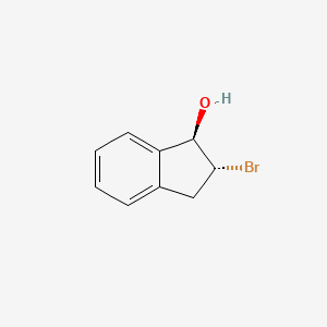 Chemical structure of trans-2-Bromo-1-indanol