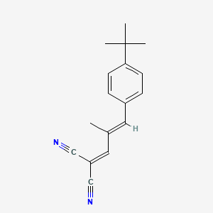 Chemical structure of trans-2-[3-(4-tert-Butylphenyl)-2-methyl-2-propenylidene]malononitrile