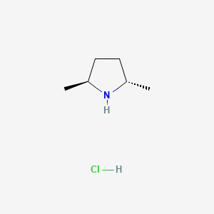 Chemical structure of trans-2,5-Dimethylpyrrolidine hydrochloride