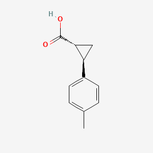 Chemical structure of (1R,2R)-2-p-Tolyl-cyclopropanecarboxylic acid