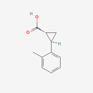 Chemical structure of (1R,2R)-2-o-tolylcyclopropanecarboxylic acid